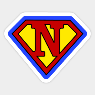 Superhero Symbol Letter N Sticker